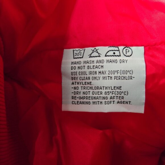 Vintage red bib ski / snow pants - Picture 9 of 12